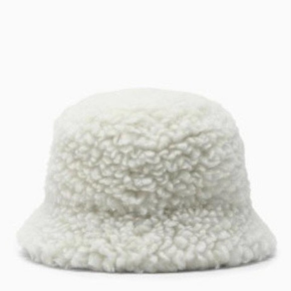 PRADA logo wool blend shearling bucket hat Medium - Picture 3 of 3